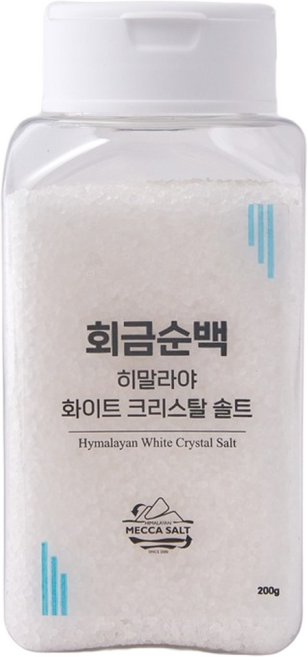 회금 순백 (히말라야 화이트 크리스탈 솔트) 미네랄 소금, 200g, 1개