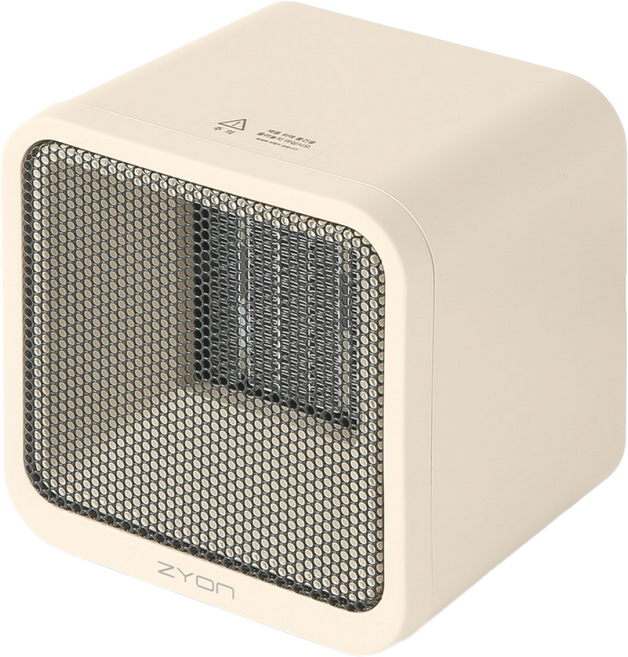 미니 전기 온풍기 PTC 히터 휴대용 저소음 온풍기 소형 팬히터 사각 탁상용 캠핑 온풍기 저전력 450W 쾌속온풍, 베이지