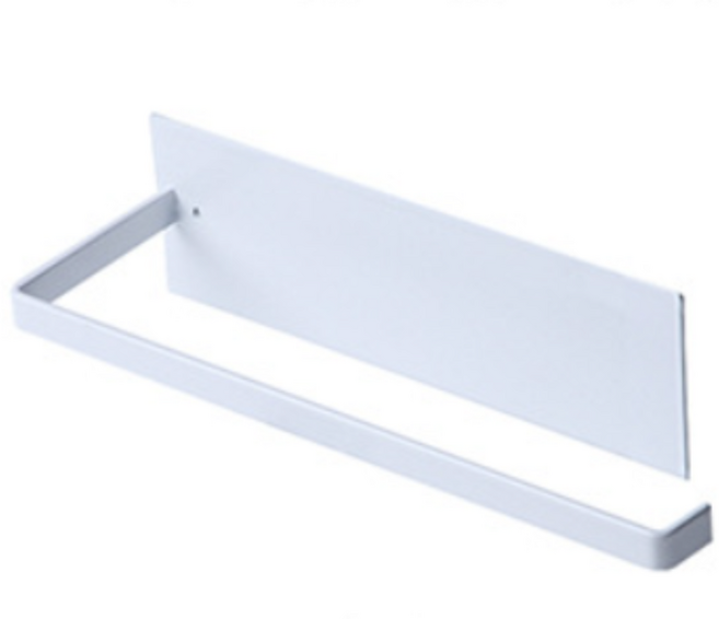 어느곳에도 착 붙는 부착식 키친타올걸이 키친타올홀더 행주 수건걸이, 화이트, 1개