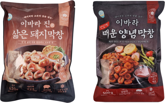 대구 달구벌 이바라 진 삶은돼지막창 620g+매운양념막창 500g(소스120g포함), 500g, 1개