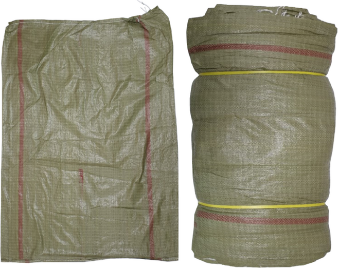 마대자루 수입 125KG(카키) 재활용 폐기물 마대 자루 포대 100*124, 100개