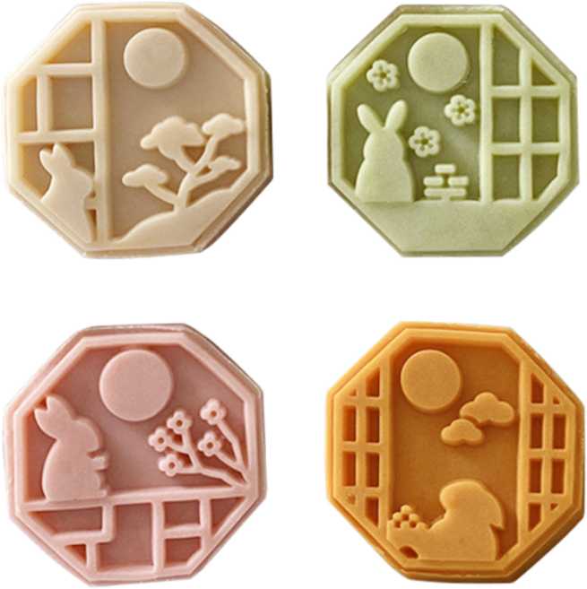 [드그라쎄] 실리콘몰드 - 전통 문양 토끼 몰드 4종, C.매화