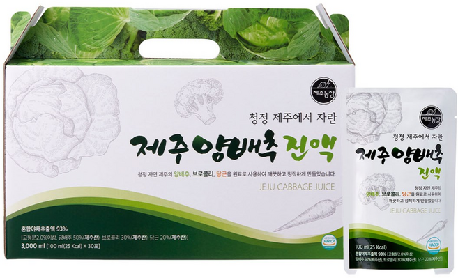 제주농장 제주양배추진액, 100ml, 30개