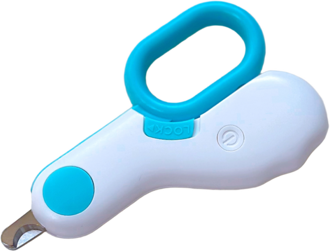 MAAH 반려동물 혈관보호 LED 미니 발톱깎이 10 x 6 cm, 블루, 1개