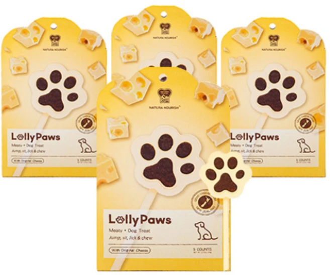 네추라너리쉬 강아지 롤리포우 리얼미트 사탕 덴탈껌, 오리지널치즈맛, 60g, 4개 - 쿠팡