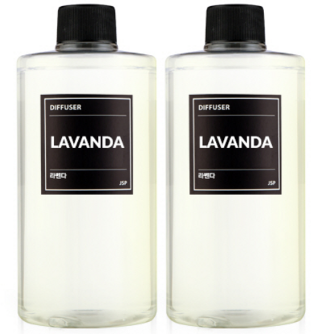 제이에스피 디퓨저 대용량 리필액, 라벤더, 500ml, 2개