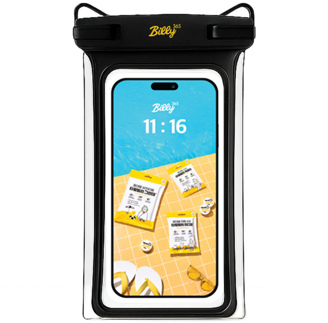 빌리365 물놀이 방수팩 드라이백 비치 해변 물놀이 워터파크 수영장 준비물, 블랙, 1개