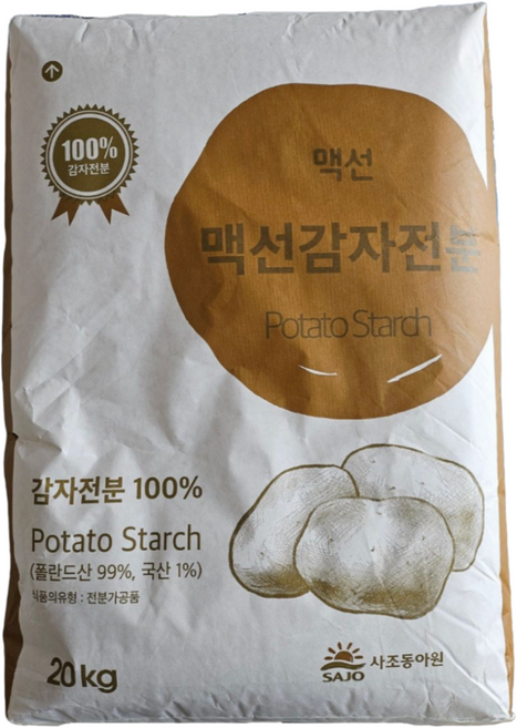 사조동아원 맥선 감자전분20kg 100%, 1개, 20kg