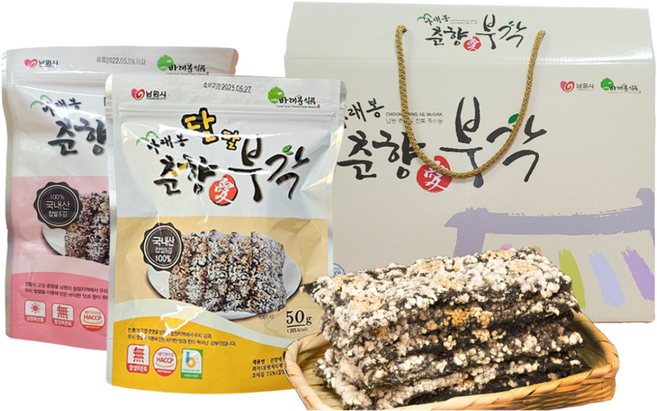 놀면 뭐하니 바래봉 춘향애부각 반반 김부각 선물세트 중, 1세트, 500g