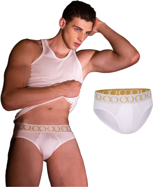 키세 키랄 시그니쳐 남성 삼각 브리프 화이트