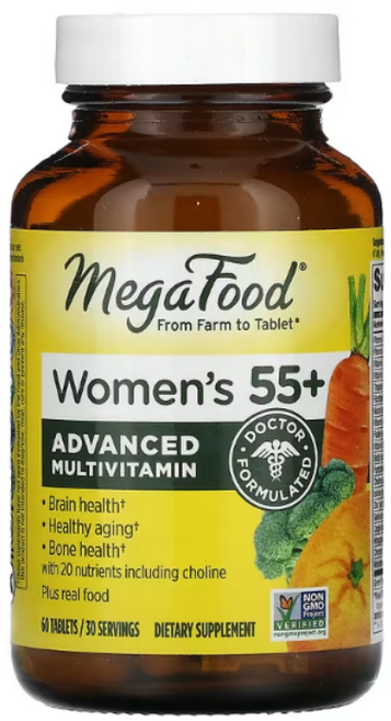 메가푸드 우먼 55플러스 어드밴스드 멀티비타민 60 타블렛