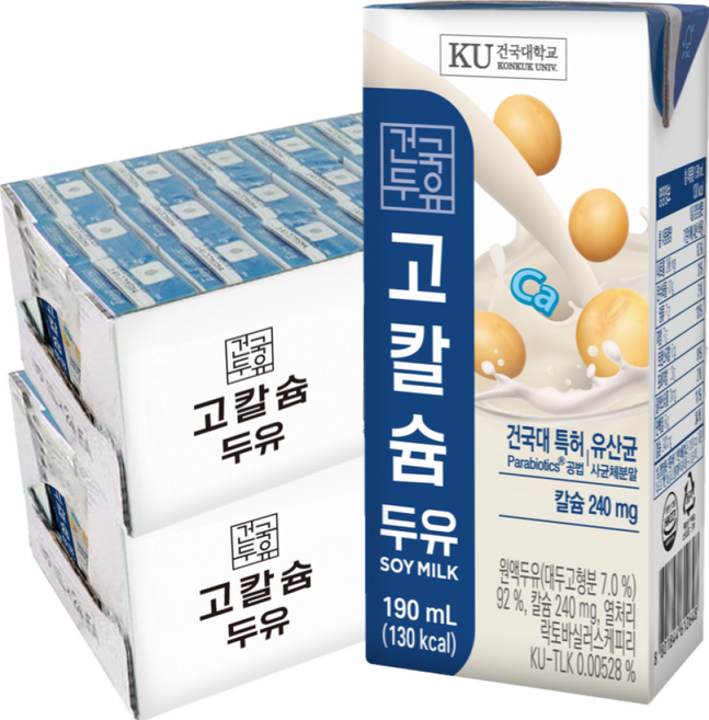 건국대학교 고칼슘 두유 190ml 72개