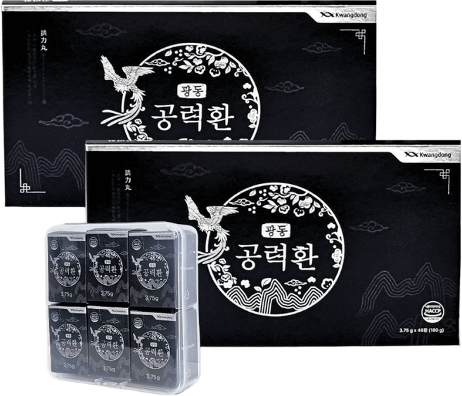 광동 공진 공력단 침향환 침향단 기력단 활력단 + 6환 추가증정, 180g, 2박스