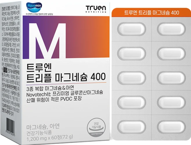 트루엔 트리플 마그네슘 400, 1박스, 60정 - 쿠팡