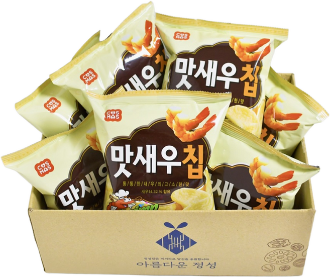코스모스제과 맛새우칩, 7개, 25g
