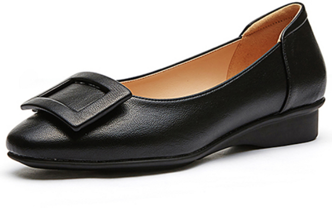 엘칸토 마쯔 여성 스퀘어 장식 컴포트화 2cm LCWC58M126