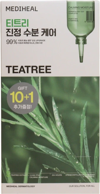메디힐 티트리 에센셜 마스크 진정 수분 1매, 1개입, 11개 - 쿠팡