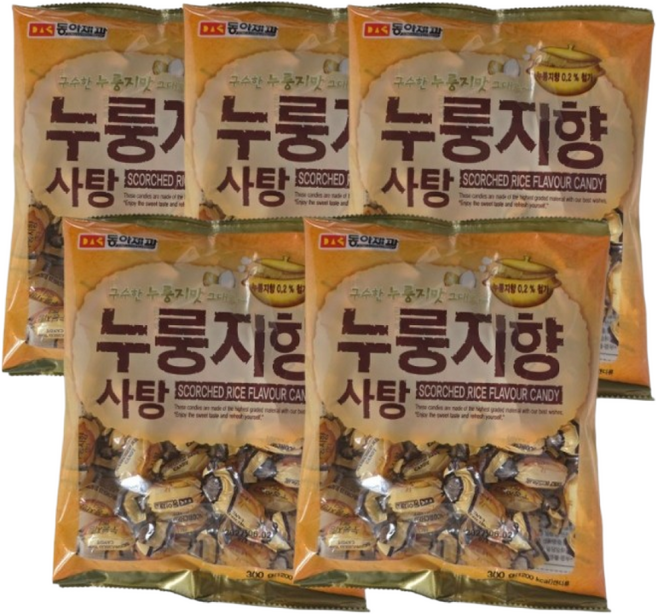 동아제과 누룽지향사탕, 300g, 5개