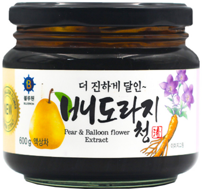 국산 배도라지청 목건강 미세먼지 기관지에 좋은 높은과육 배 도라지청 600g, 1개