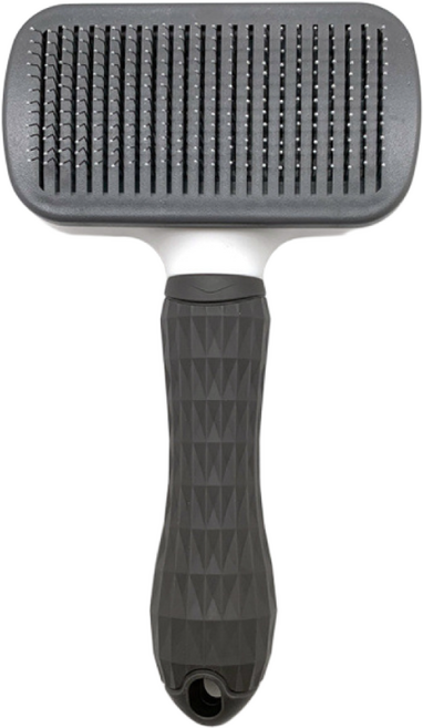 BUCKY 원터치 강아지빗, 그레이, 1개