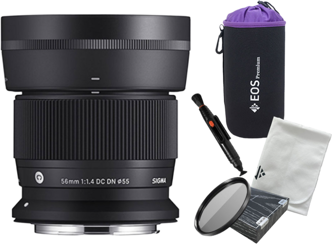 [포토리뷰이벤트] 시그마 C 56mm F1.4 DC DN 캐논 RF용 + (MECO MC필터+방수파우치+융) _WJK