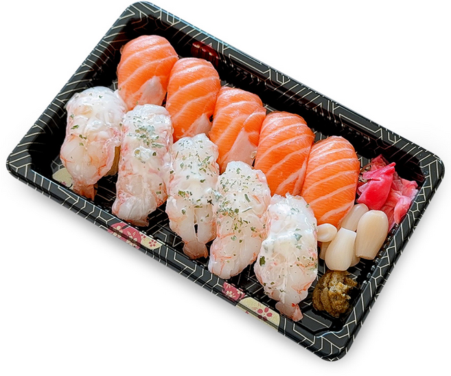 올플러스 초밥용기 7호 꽃무늬 뚜껑포함, 1박스, 100세트