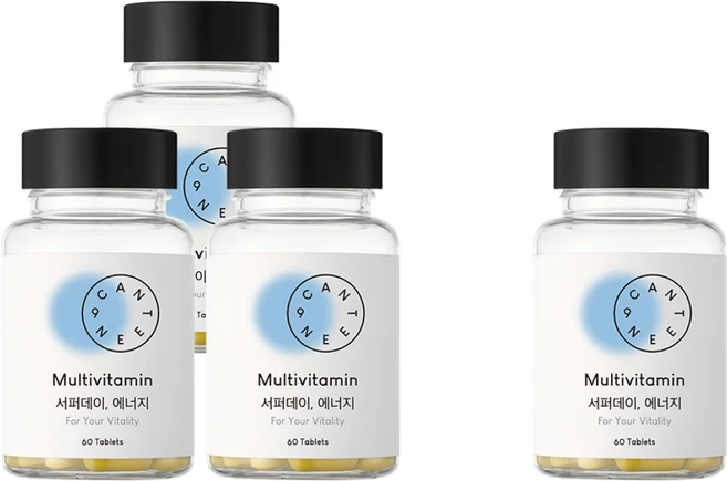 서퍼데이 에너지 30일분(1Bottle) 활력증진 종합비타민 비타민B군8종, 60정, 4개 - 쿠팡