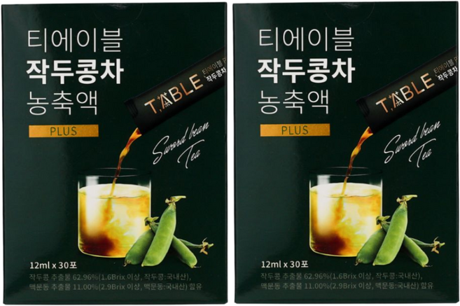 티에이블 작두콩차 농축액 PLUS 국산 작두콩 맥문동 환절기 액상차, 1세트, 60개입, 720g