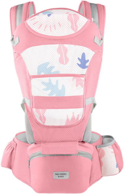 통기성힙시트 6in1 힙시트아기띠, 핑크