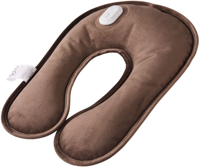 스카이 케어 허그넥 충전식 목어깨 핫팩 찜질기, 브라운