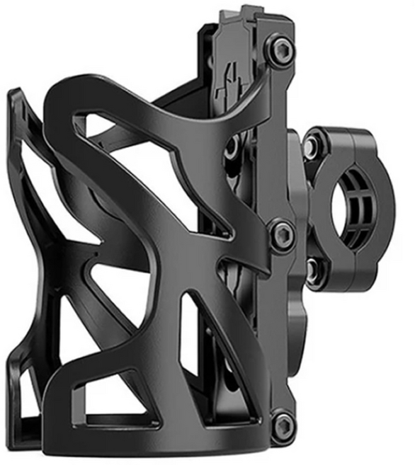 오토바이 편한 컵홀더 라이더 배달대행 물병 음료거치대, 1개, 핸들바고정 블랙