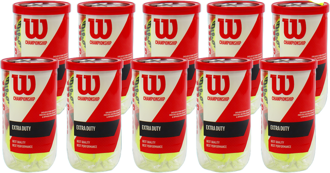 윌슨 챔피언쉽 캔볼 테니 스공 10캔 20구, 옐로우, 20개