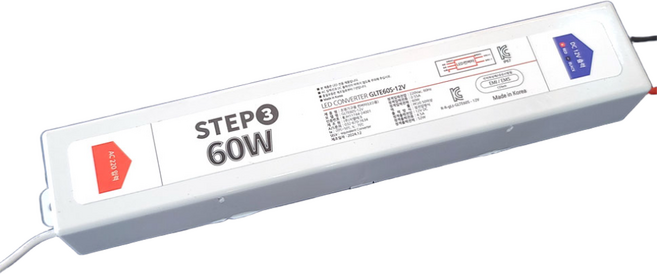 국산 방수 SMPS DC 12V LED 안정기 파워 전원공급장치 60W 슬림형, 1개