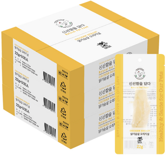 위위 고양이 간식, 닭가슴살 오리지널, 22g, 90개