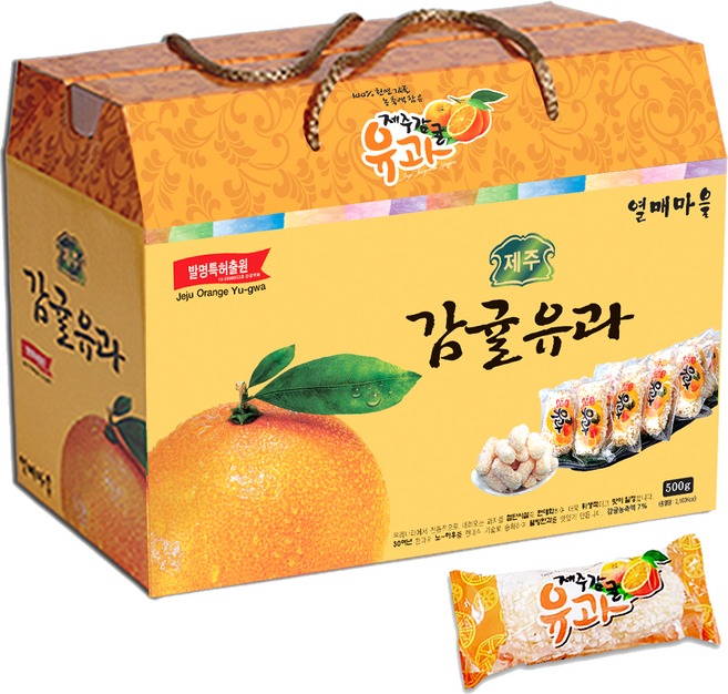 제주 감귤유과 300g (개별포장) 어버이날 선물 부모님 간식 단체 선물세트 전통 한과 어르신 어린이집 유치원 요양원, 1개