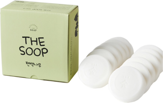 효창비누 더 숲 편백나무 대용량 목욕비누, 90g, 12개입