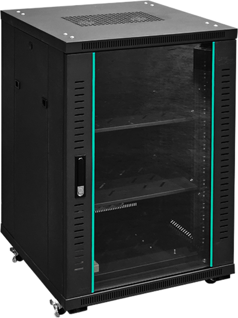 랜스타 LS-1000HB 서버랙 허브랙 검정 18U 1000x600x600 통신랙 국제규격