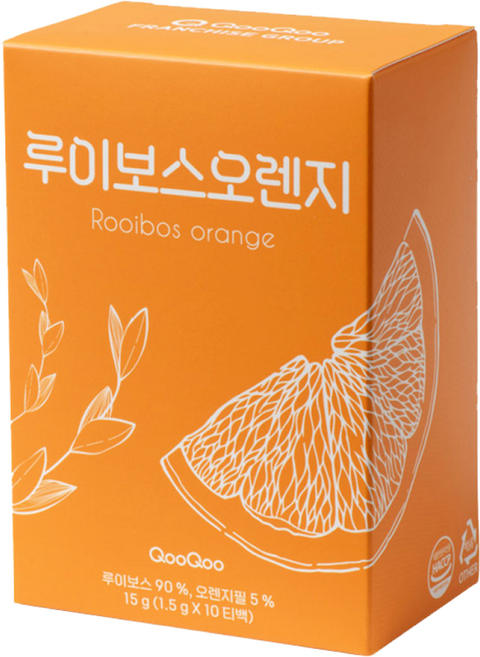 쿠우쿠우 향긋한 위로 루이보스 오렌지 10티백, 1.5g, 1박스, 10개입