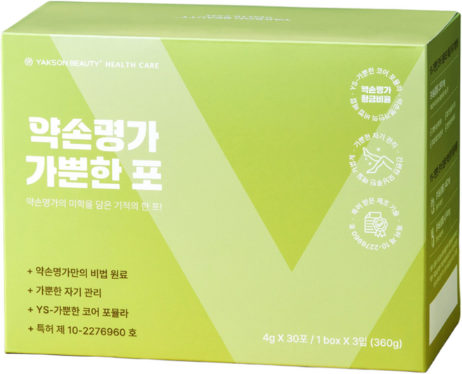 @약손명가 가뿐한포 30개입 1BOX, 3박스, 120g