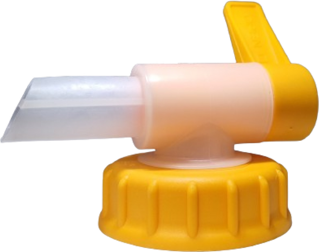 우리연구소 유한락스용 소분 밸브캡 표준형 말통 대용량 액체 내구성 높은 소분캡, 1개, 오렌지