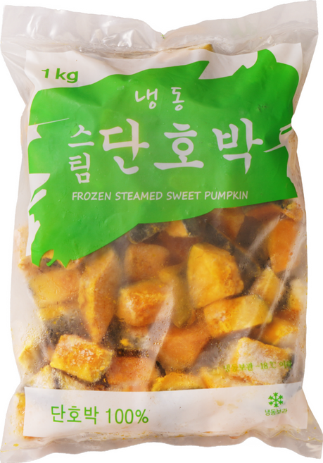 [무료배송 진정한가성비] 냉동 스팀 단호박, 1개, 1kg