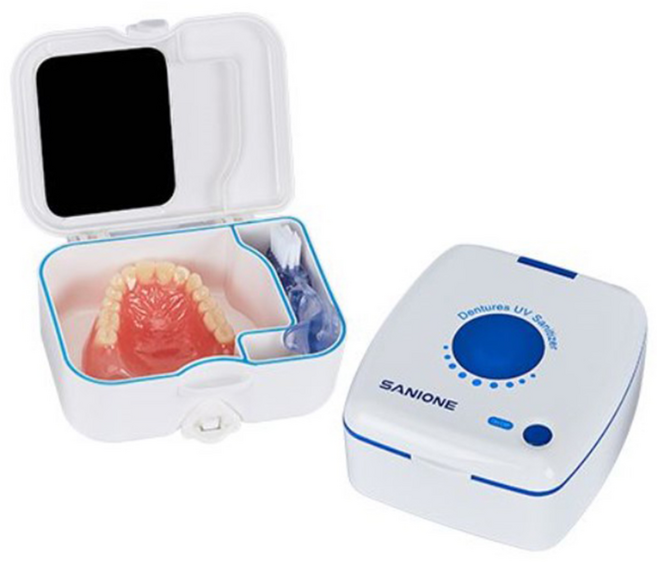 세니원 살균기 틀니 보관함 고급/ 틀니 의치 세척 통 마우스피스 소독 세척기 케이스 치아 교정기 교정 유지장치 세정, 세니원살균기+틀니보관함(고급)