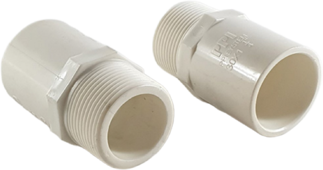 PVC 숫나사 밸브소켓 20A / 발브소켓 발소 플라스틱 파이프 부속 수도배관 수전, 1개