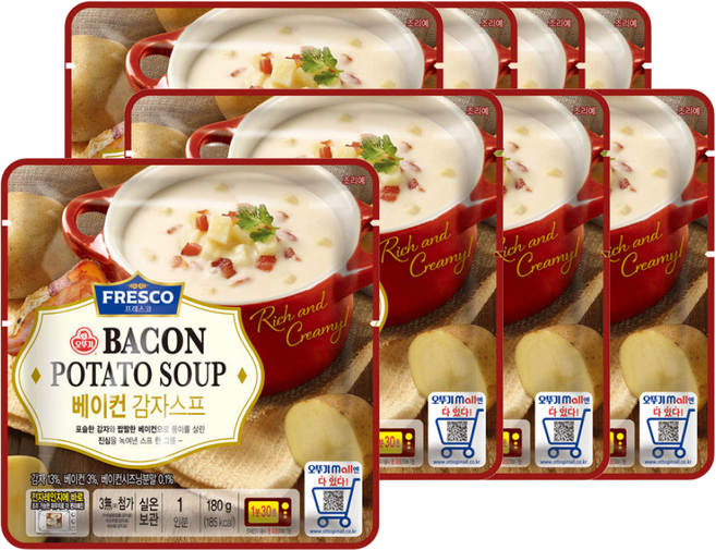 오뚜기 베이컨 감자스프, 180g, 8개