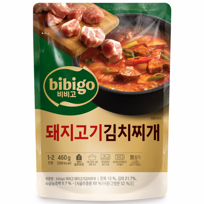 비비고 돼지고기김치찌개, 김치찌개 460g x 4, 460g, 4개