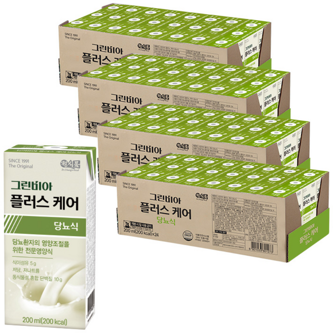 정식품(그린비아) 정식품 그린비아 플러스케어 디엠 당뇨식 200ml, 96개