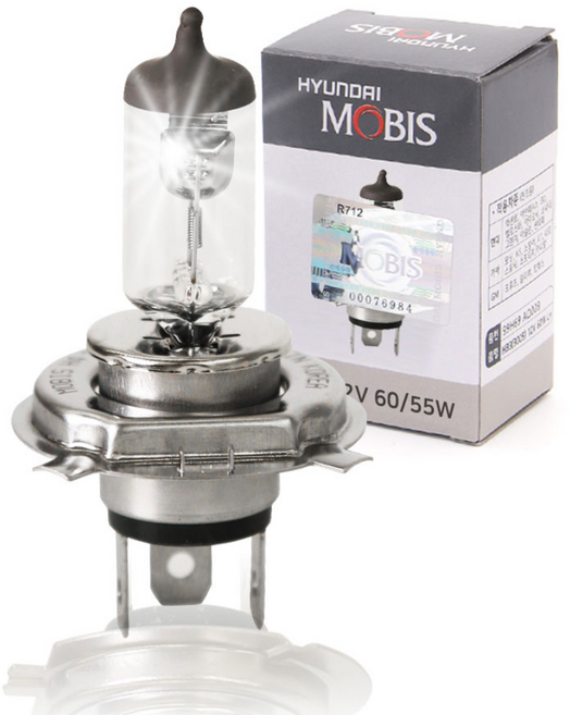 모비스 자동차 전조등 전구 12V 100/90W, 1개, H4