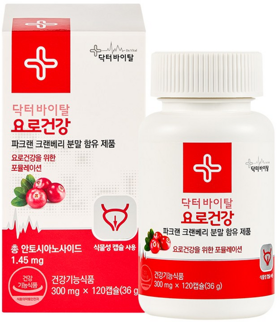 닥터바이탈 요로건강 크랜베리 방광영양제 36g, 120정, 1개