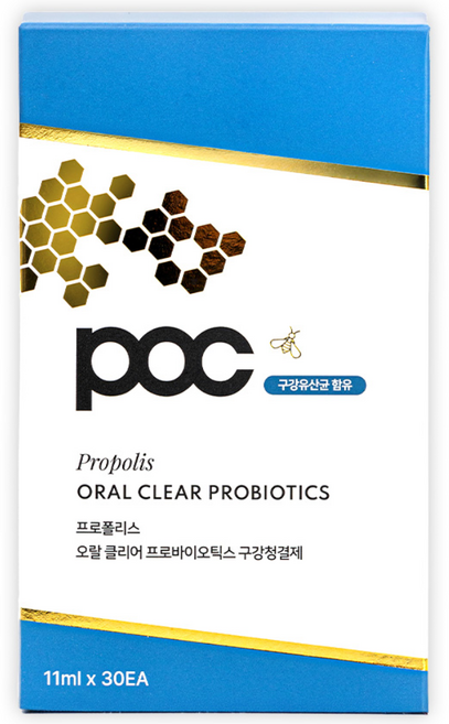 POC 프로폴리스 유산균 오랄클리어 일회용 가글, 1개, 330ml