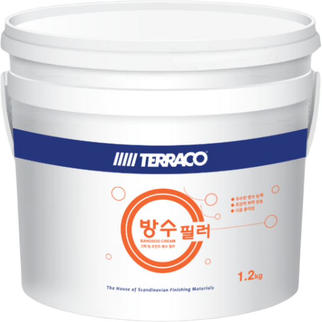 테라코 방수필러 크랙보수 크림 방수제, 투명, 1.2kg, 1개